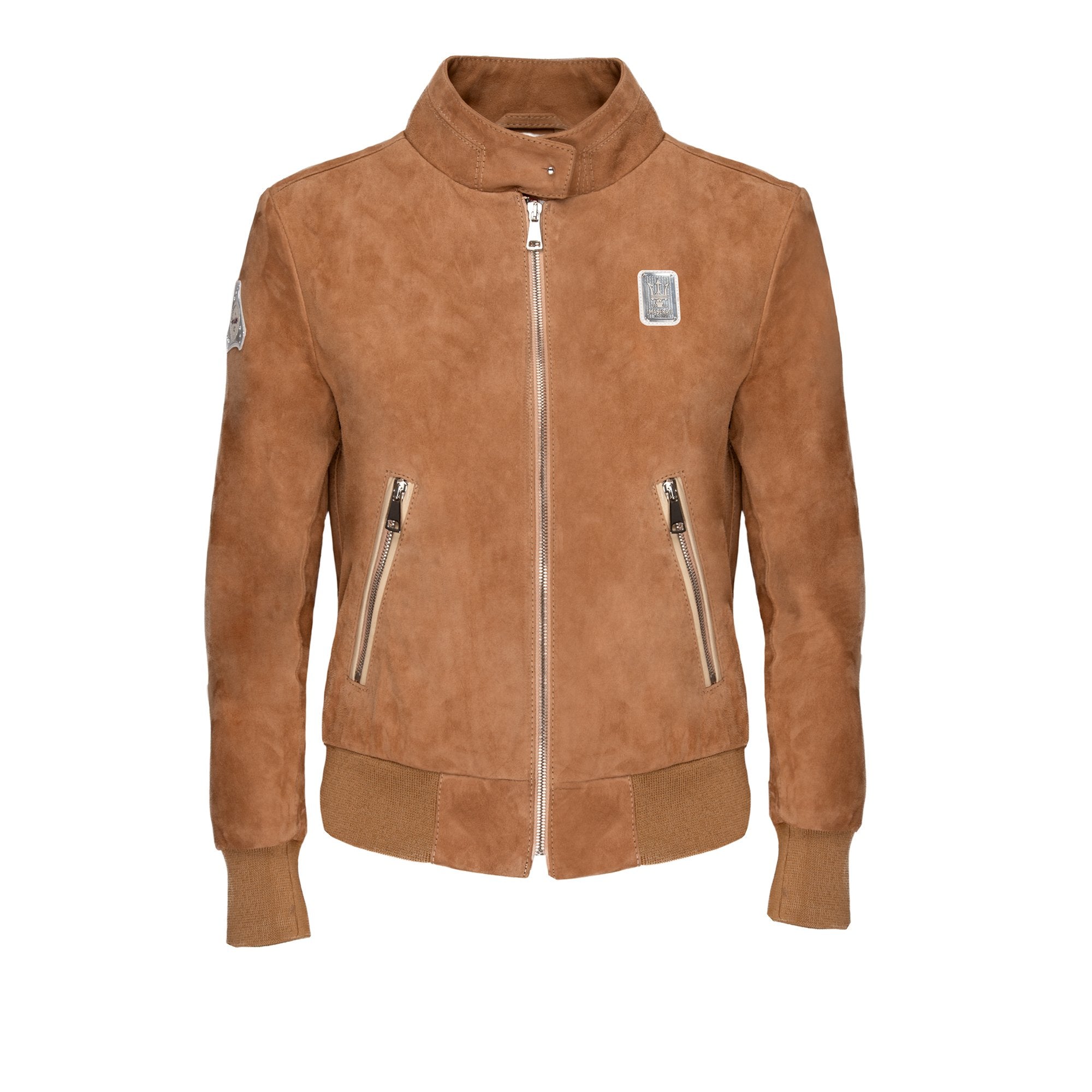 WOMEN'S SUEDE JACKET, BEIGE – Maseratistore