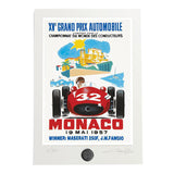 Lithograph no. 67 Germany 1957 Maserati 250F - Juan Manuel Fangio