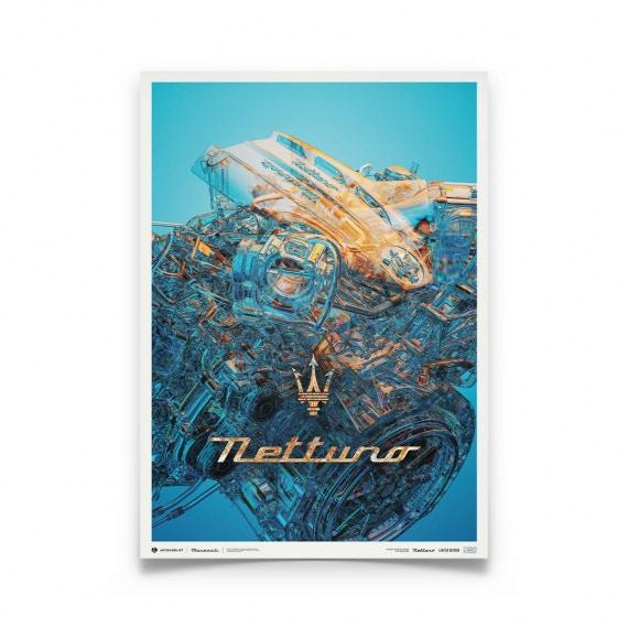 MC20 Nettuno Engine Poster - Live Audacious - Limited Edition