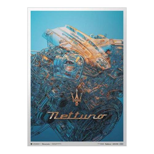 MC20 Nettuno Engine Poster - Live Audacious - Limited Edition