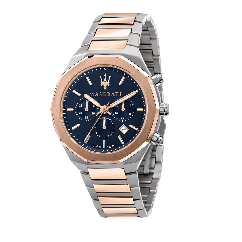 Mens rose discount gold chronograph watch